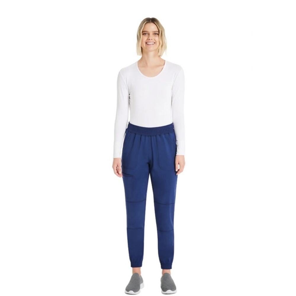 Scrubstar Women Antimicrobial Performance Yoga Waistband Jogger Blue Size XS NEW